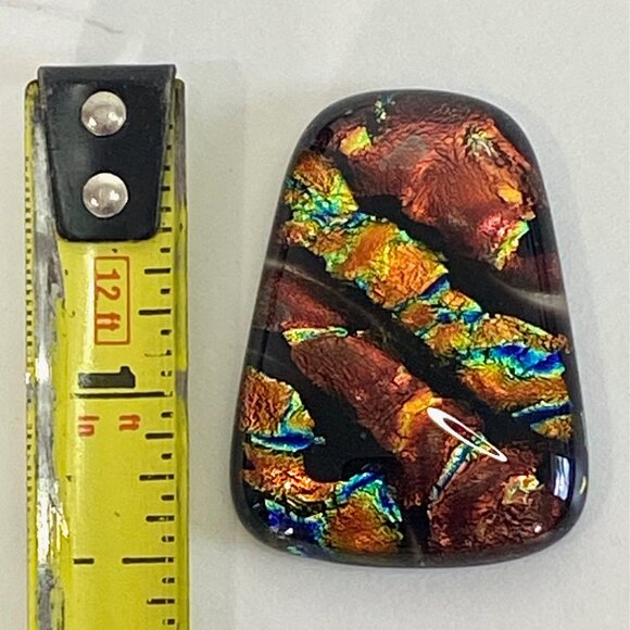 Handmade Dichroic Glass Cabochon for JEWELRY CREATIONS - Picture 4 of 5